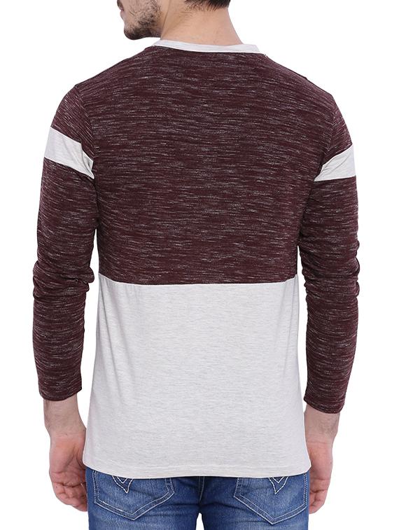 colour block cotton t-shirt - 12839325 - Zoom Image - 3