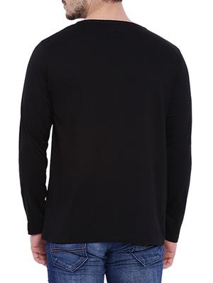 black color block cut & sew t-shirt - 12839326 - Standard Image - 3