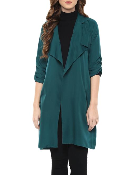 green crepe shrug - 12840199 - Standard Image - 1