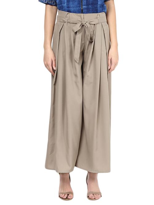grey crepe palazzo - 12841696 - Very Small Image - 1