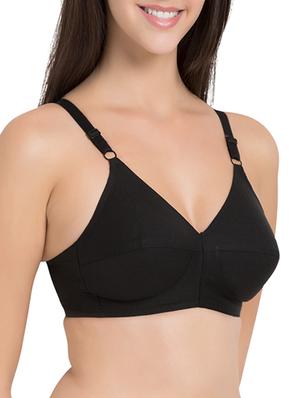 black cotton regular bra - 12843501 - Standard Image - 2