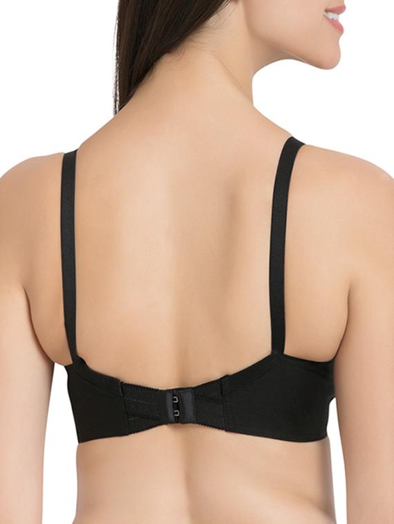 black cotton regular bra - 12843501 - Zoom Image - 3