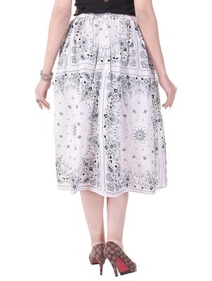 white printed cotton skirt - 12843578 - Standard Image - 3