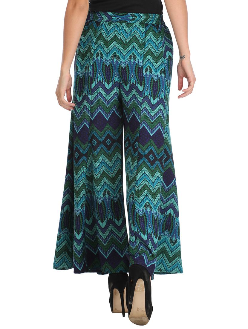 green viscose palazzos - 12843705 - Zoom Image - 3
