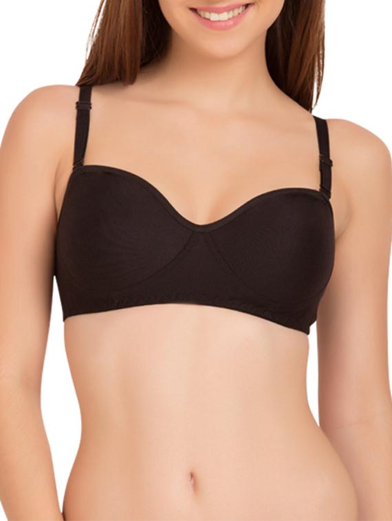 black cotton tshirt bra - 12845472 - Zoom Image - 1