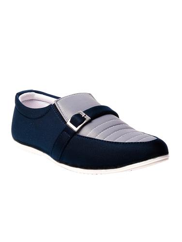 blue canvas slip on shoes - 12846853 - Very Small Image - 1