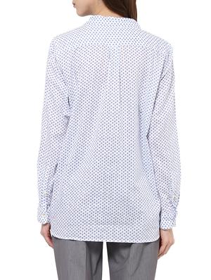 white printed cotton regular tunic - 12846899 - Standard Image - 3