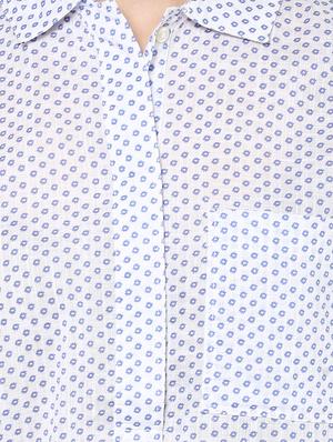 white printed cotton regular tunic - 12846899 - Standard Image - 4
