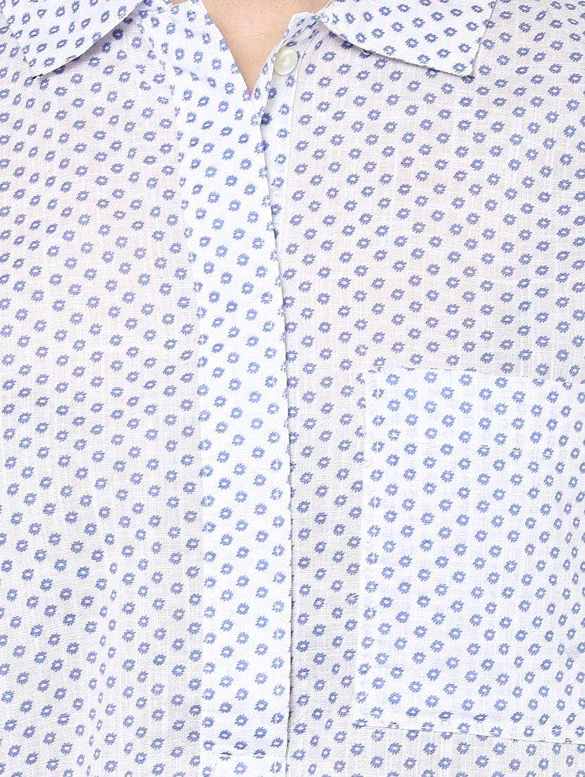 white printed cotton regular tunic - 12846899 - Zoom Image - 4