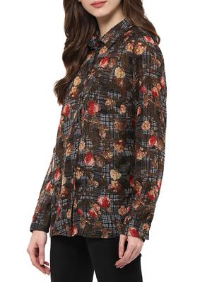 multicolored floral printed cotton regular shirt - 12846920 - Standard Image - 2