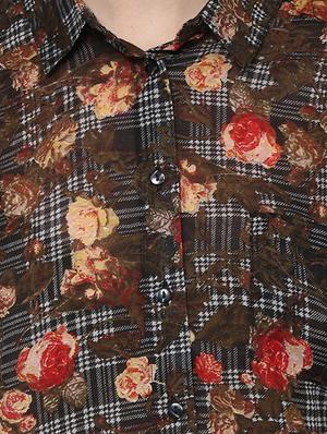 multicolored floral printed cotton regular shirt - 12846920 - Standard Image - 4