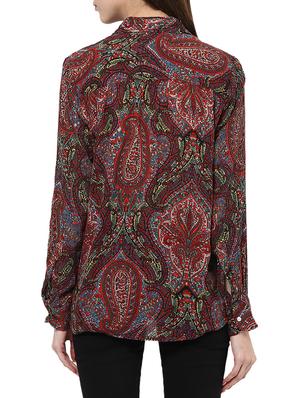 maroon printed cotton regular shirt - 12846921 - Standard Image - 3