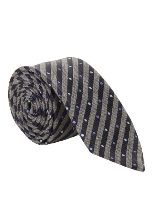 blue & grey cotton tie - 12848230 - Very Small Image - 1