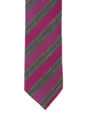 pink & grey cotton tie - 12848239 - Standard Image - 3