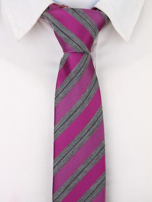 pink & grey cotton tie - 12848239 - Standard Image - 5