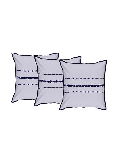 Set of 3 Machine Embroidered Cushion Cover - 12849337 - Standard Image - 1