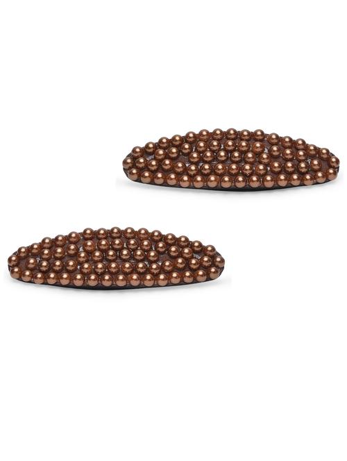 brown faux pearl hair clip - 1286162 - Standard Image - 1