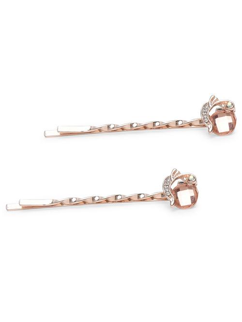 peach studded hair clip - 1286170 - Standard Image - 1