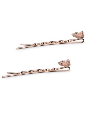 peach studded hair clip - 1286170 - Standard Image - 2