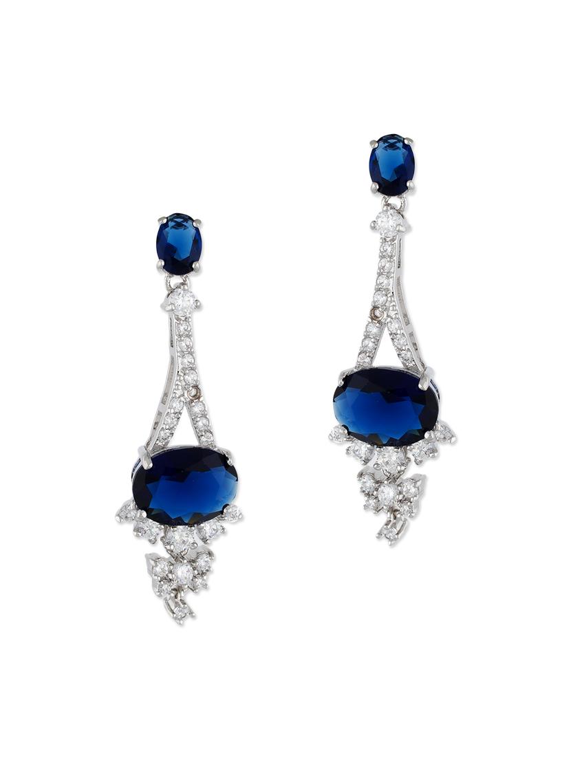 blue metal drop earrings - 12866741 - Zoom Image - 1