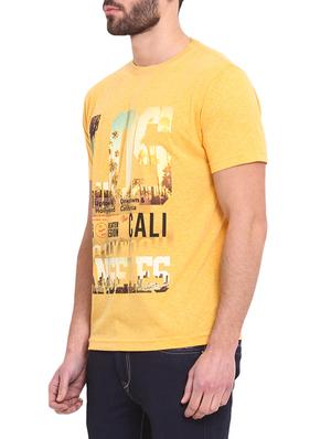 yellow cotton printed t-shirt - 12867897 - Standard Image - 2