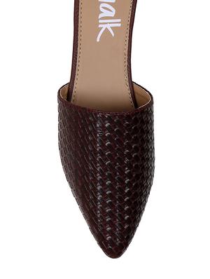 brown faux leather mules casual shoes - 12868582 - Standard Image - 4