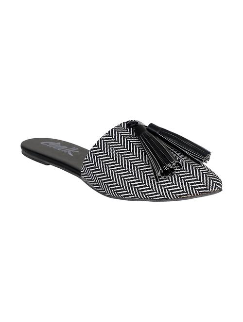 black canvas mules casual shoes - 12868584 - Standard Image - 1