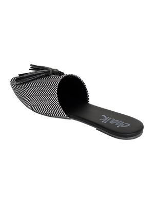 black canvas mules casual shoes - 12868584 - Standard Image - 3