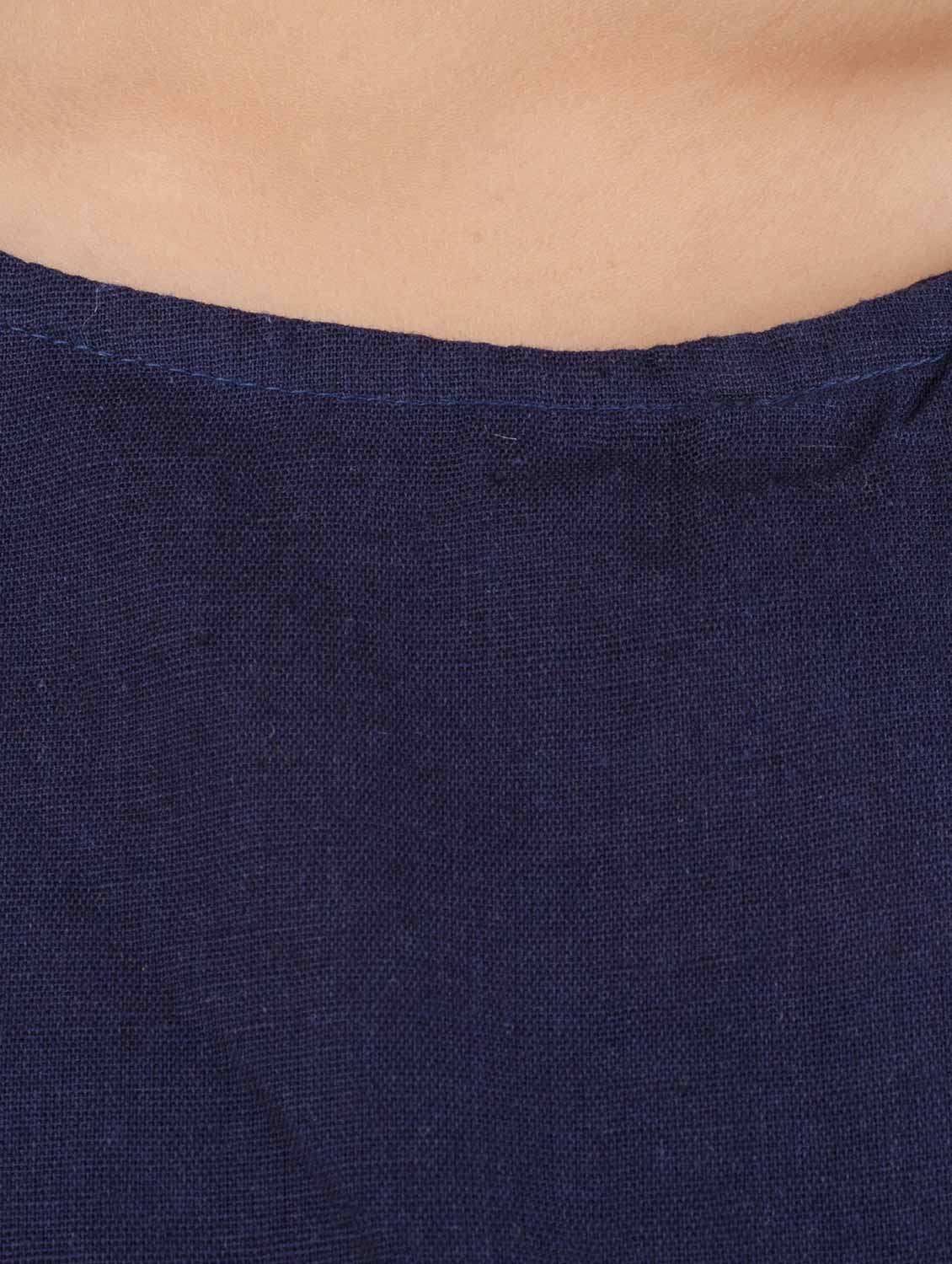 blue khadi long kurta - 12879614 - Zoom Image - 4