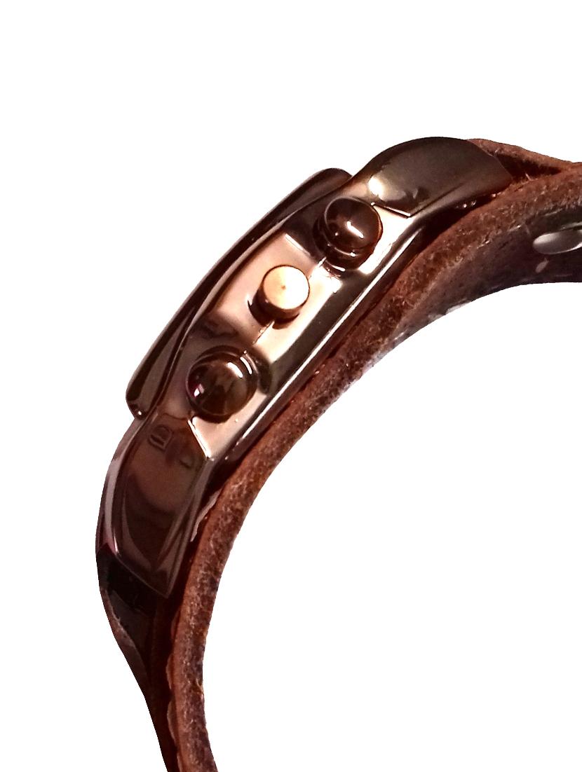 classic analog brown colour genuine leather strap watch - 12884482 - Zoom Image - 2