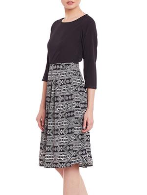 printed a-line dress - 12885892 - Standard Image - 2