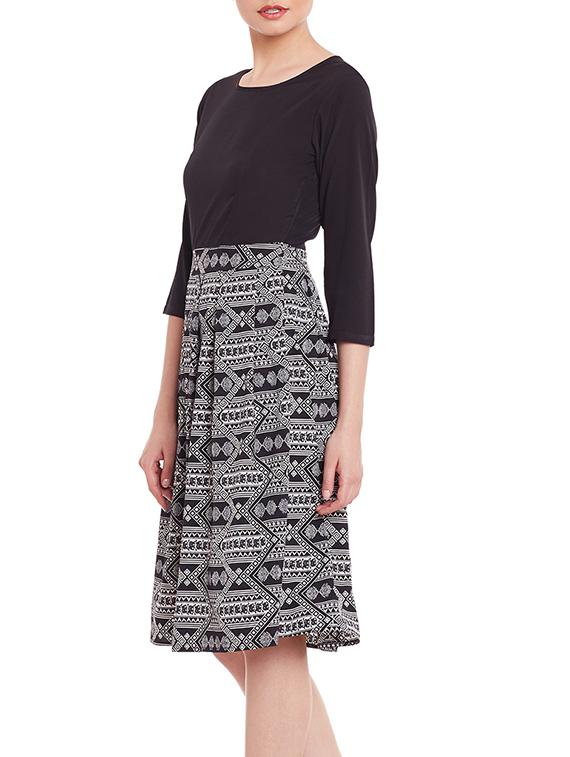 printed a-line dress - 12885892 - Zoom Image - 2