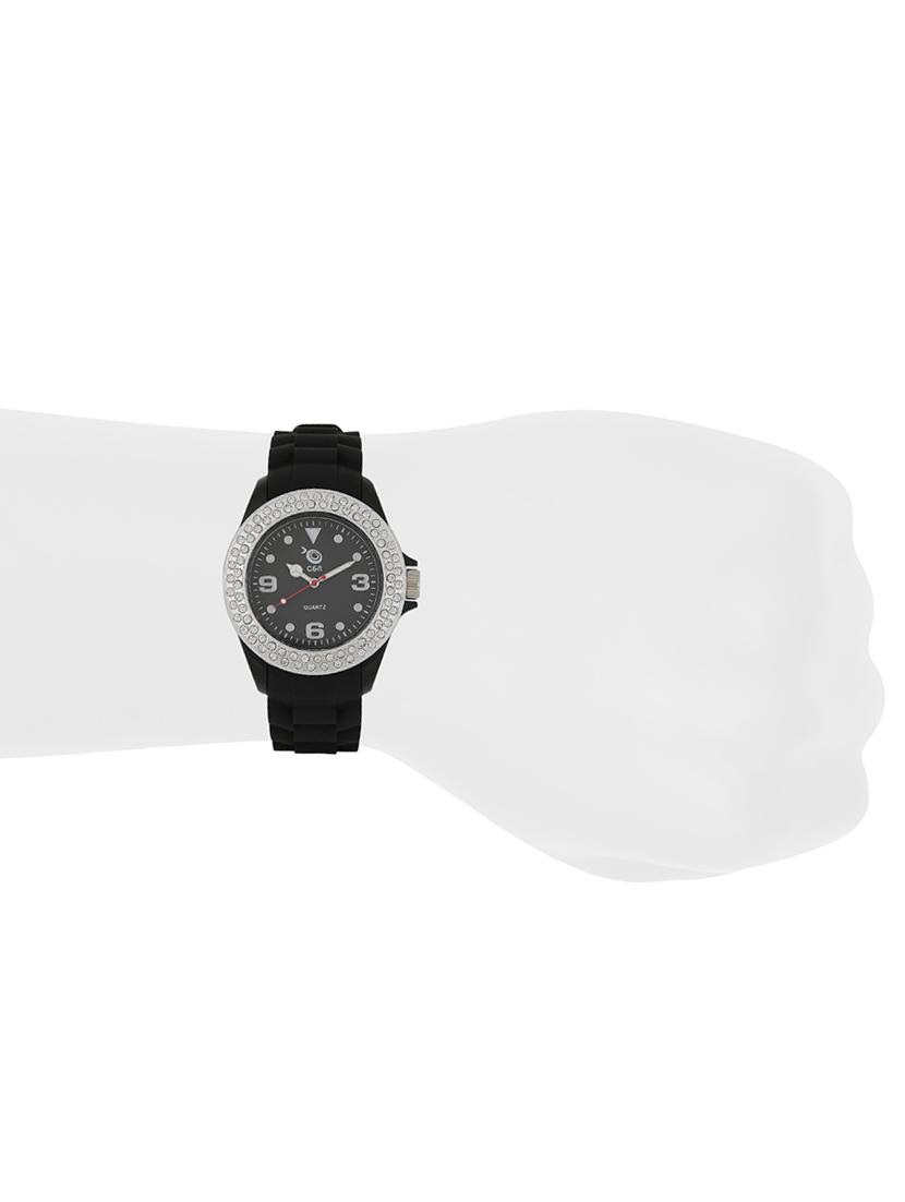 black studded round dial watch - 1288790 - Zoom Image - 3