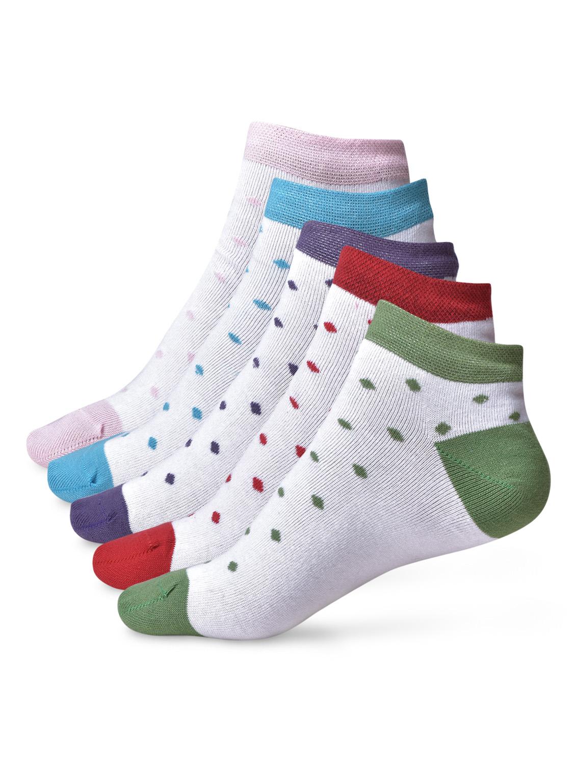 set of 5 multi colored cotton pair of socks - 1288898 - Zoom Image - 1