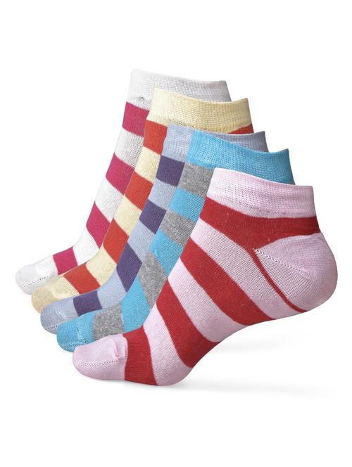 set of 5 multi colored cotton pair of socks - 1288912 - Standard Image - 1