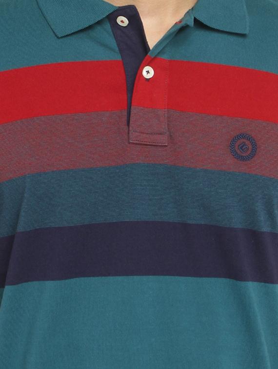green cotton striped t-shirt - 12891710 - Zoom Image - 4