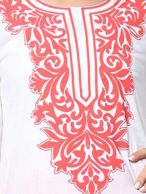 white rayon straight kurta - 12894483 - Standard Image - 4