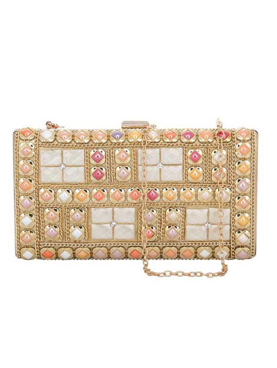 multi colored metal clutch - 12895098 - Zoom Image - 1
