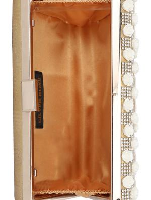 gold metal clutch - 12895099 - Standard Image - 3