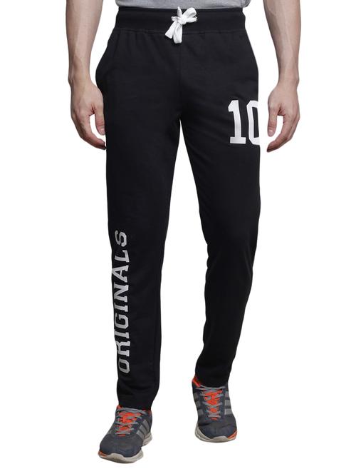 black cotton full length track pant - 12895737 - Very Small Image - 1