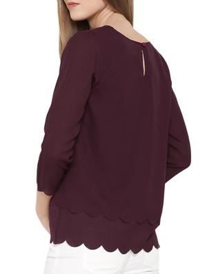 scallop hem layered top - 12903779 - Standard Image - 3