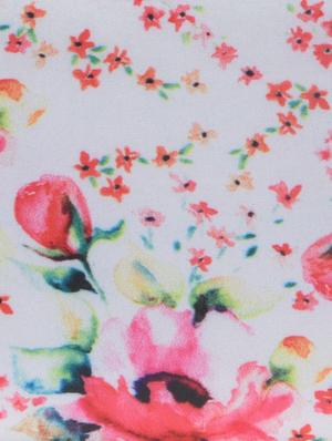 white floral printed poly satin wallet - 1290626 - Standard Image - 4