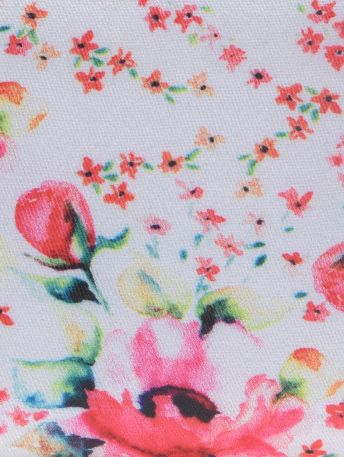 white floral printed poly satin wallet - 1290626 - Zoom Image - 4
