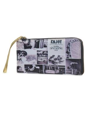 grey printed poly satin wallet - 1290629 - Standard Image - 2