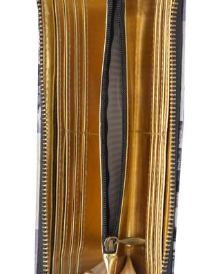 grey printed poly satin wallet - 1290629 - Standard Image - 3