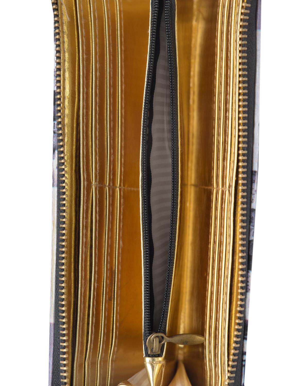 grey printed poly satin wallet - 1290629 - Zoom Image - 3