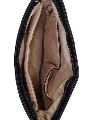black leatherette handbag - 12909876 - Standard Image - 3