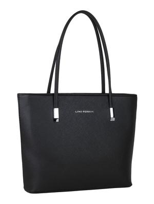 black leatherette handbag - 12909876 - Standard Image - 5