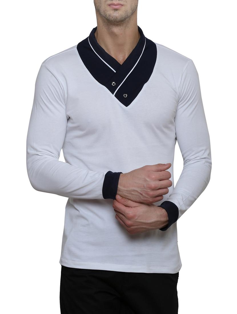 white cotton t-shirt - 12911268 - Zoom Image - 1