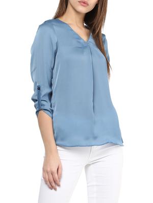 blue viscose regular top - 12912417 - Standard Image - 2